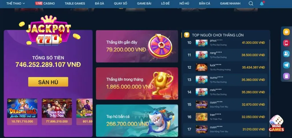 Đa dạng trò chơi tại mibet casino