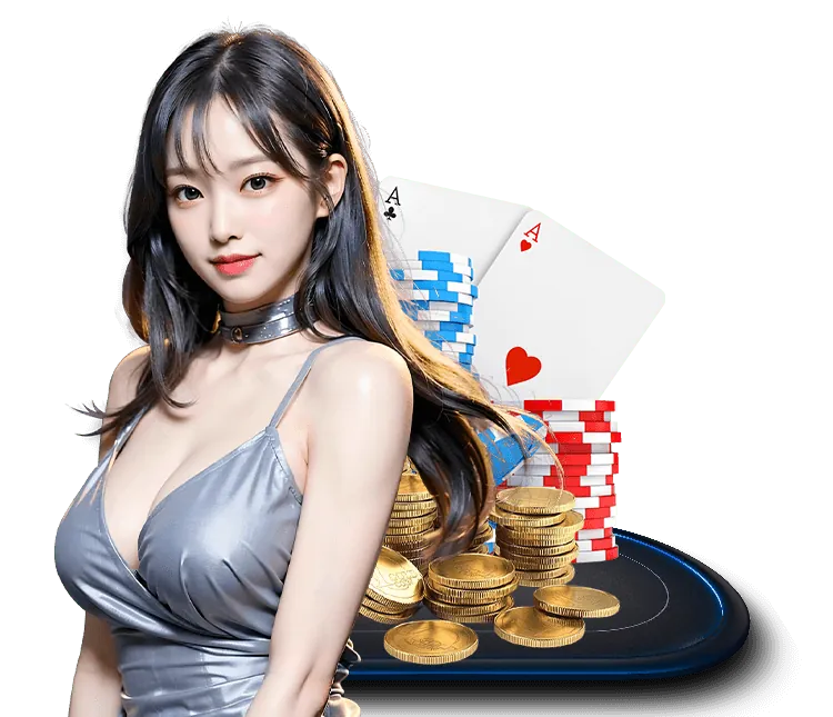 Bàn poker với chip và quân bài